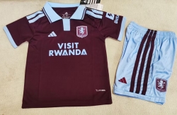 2627 Aston Villa Home kids Soccer Jersey